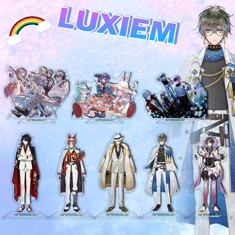 

Anime Luxiem Mysta Rias Acrylic Stand Model Toy Nijisanji Vtuber Shu Yamino Fashion Standing Plate Desk Decoration Props