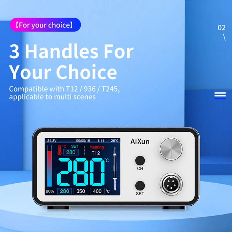 

Паяльная станция AIXUN JC T3A, умная ручка для сварки T245, для ремонта