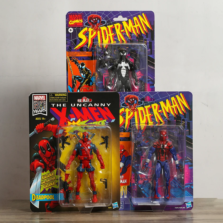 

Marvel X-MEN Deadpool Symbiote Ben Reilly Spiderman Movable Assemble Action Figure Figurine Model Toy