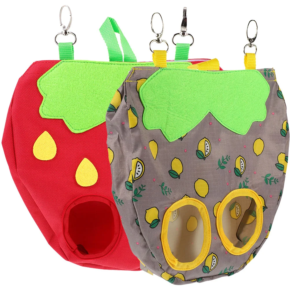 

Hay Bag Feeder Hanging Pouches Rabbit Cage Small Animal Decorative Container Wear Resistant Bunny Pets