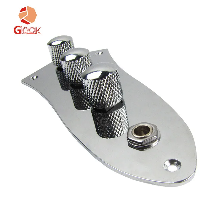 

Fully Loaded Control Plate Pre-Wired Control Plate with Wiring Harness for Jazz J Bass Chrome