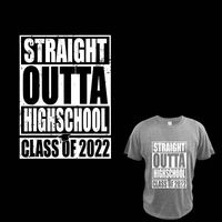 straight outta heat transfer thermal stickers straight outta high school class of 2022 graduation household patches for clothes