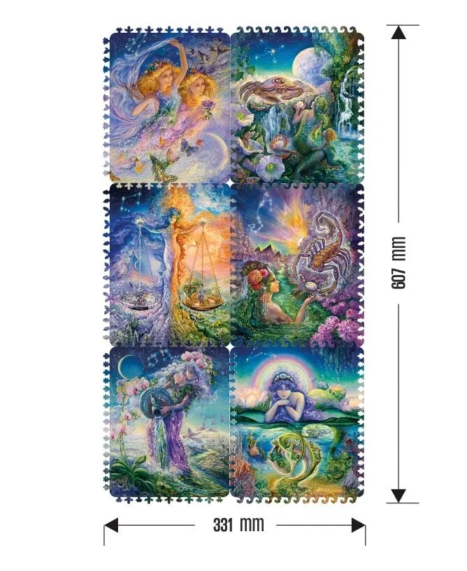 Пазл деревянный 600 деталей DaVICI: Знаки зодиака. Стихии Воды и Воздуха | Игрушки