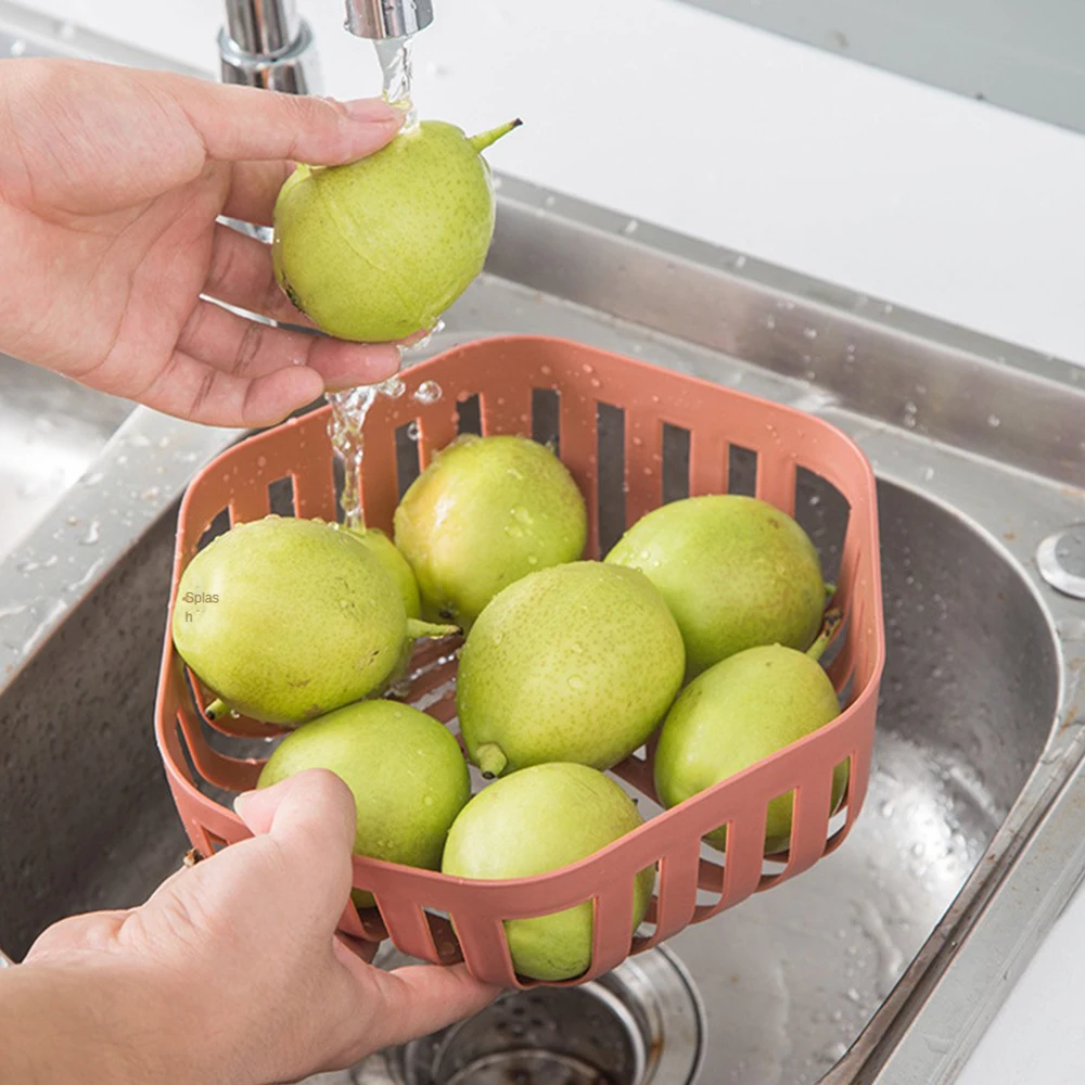 

Kitchen Sink Drain Basket Wide Range Of Application Storage Basket Silicone Stripes Are Hollowed Out Drainage Basket Portable