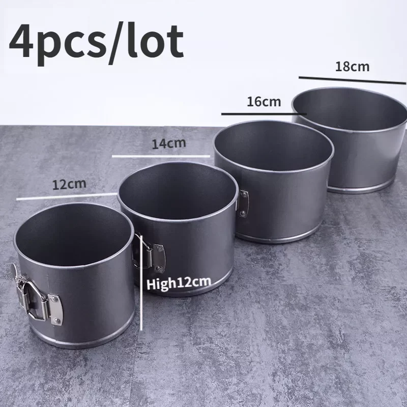 

Круглая антипригарная фотоформа 4/5/6/7 дюйма, форма для торта из нержавеющей стали, форма для выпечки хлеба, инструменты для готовки своими ру...