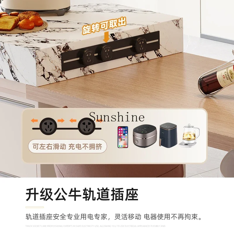 Роскошный телескопический островный стол из каменной плиты обеденный барная