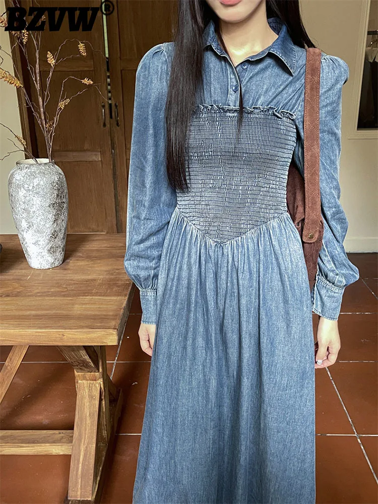 

Платье BZVW женское джинсовое с длинным рукавом, 25x2023