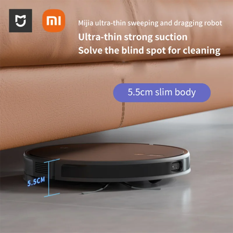 

Xiaomi Mijia Ultra-thin Sweeping and Dragging Robot 5.5cm Ultra-thin Body Household Sweeping and Tractor Double Dust Box Large c