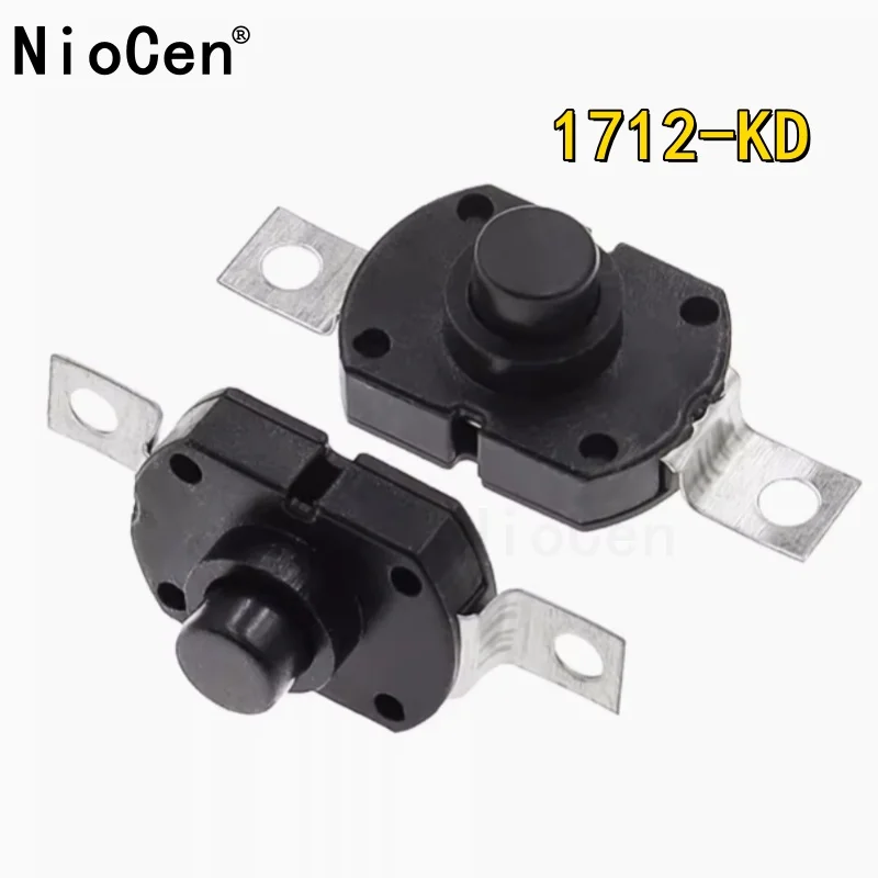 100 шт. 1712-KD кнопочный фонарик 1712KD замок 17*12*9 5 мм переключатель настольной лампы