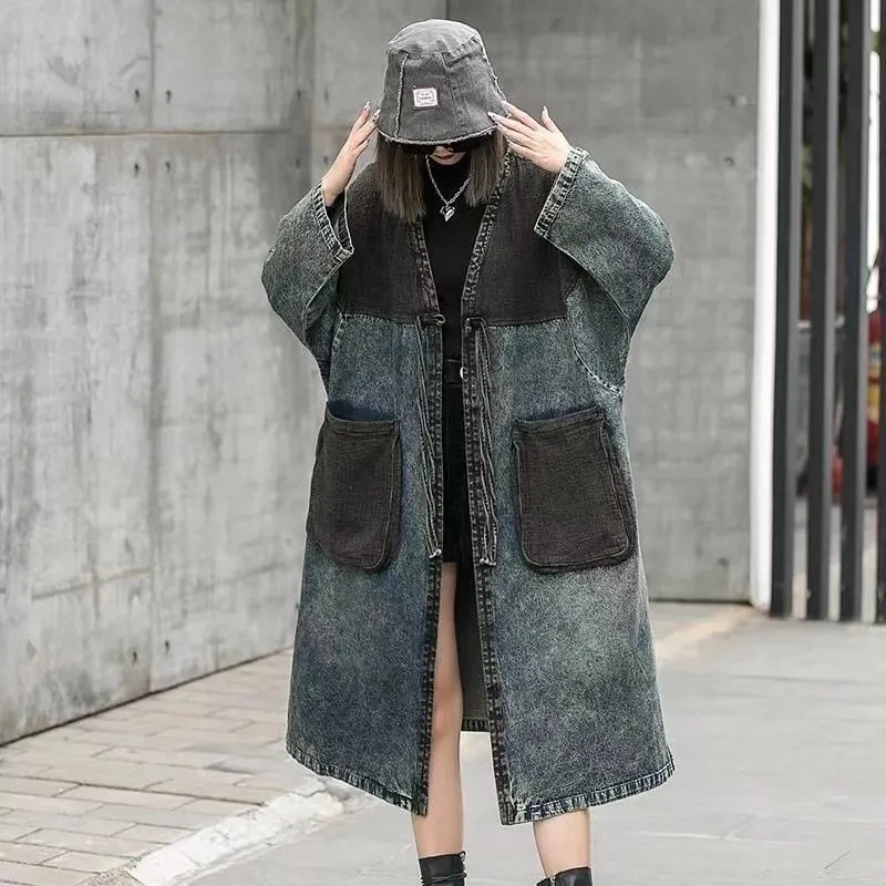 Осенние новые модные джинсовые куртки с вентиляционным отверстием женские