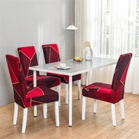 geometric dining chair covers spandex elastic chair slipcover case stretch funda silla for wedding hotel banquet home decoration