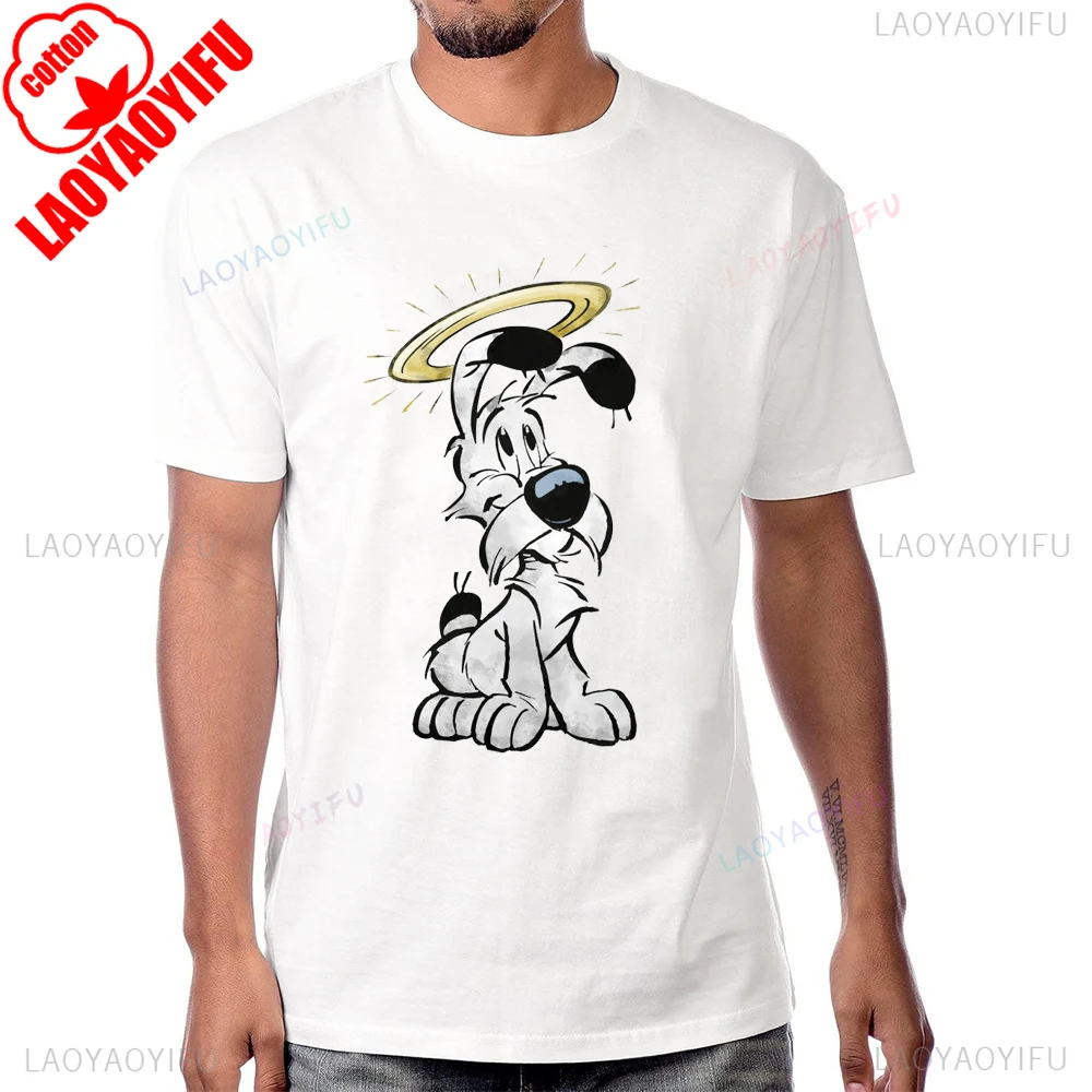 Футболка France Manga Asterix and Obelix 90-х годов хлопковая повседневная модная уличная