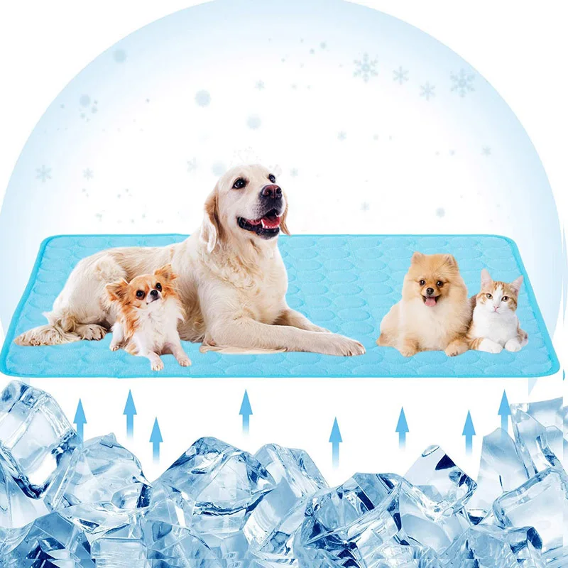 

Dog Cooling Mat Not Toxic Ice Pad Washable Summer Pets Self Cooling Mat for Large Dogs Cats Estera De Enfriamiento Para Perr