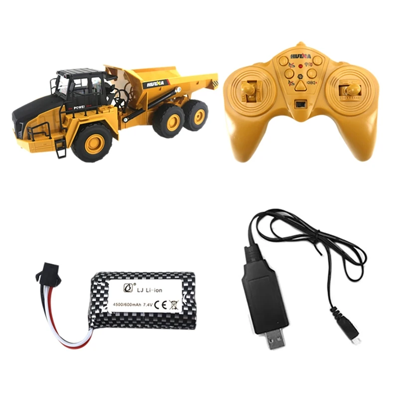 

HUINA RC грузовик самосвал RC сочлененный Hauler с перезаряжаемой батареей RC игрушечный строительный грузовик для взрослых детей