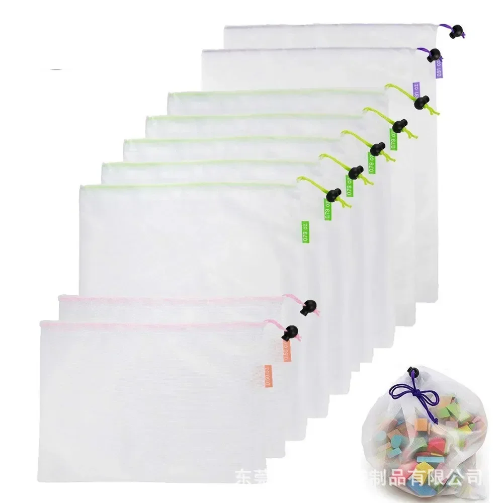 

Mesh foldable Shopping Bag Washable Eco Friendly Shopper Bag Grocery Fruit Vegetable Toys Sundries Storage Custom Bag