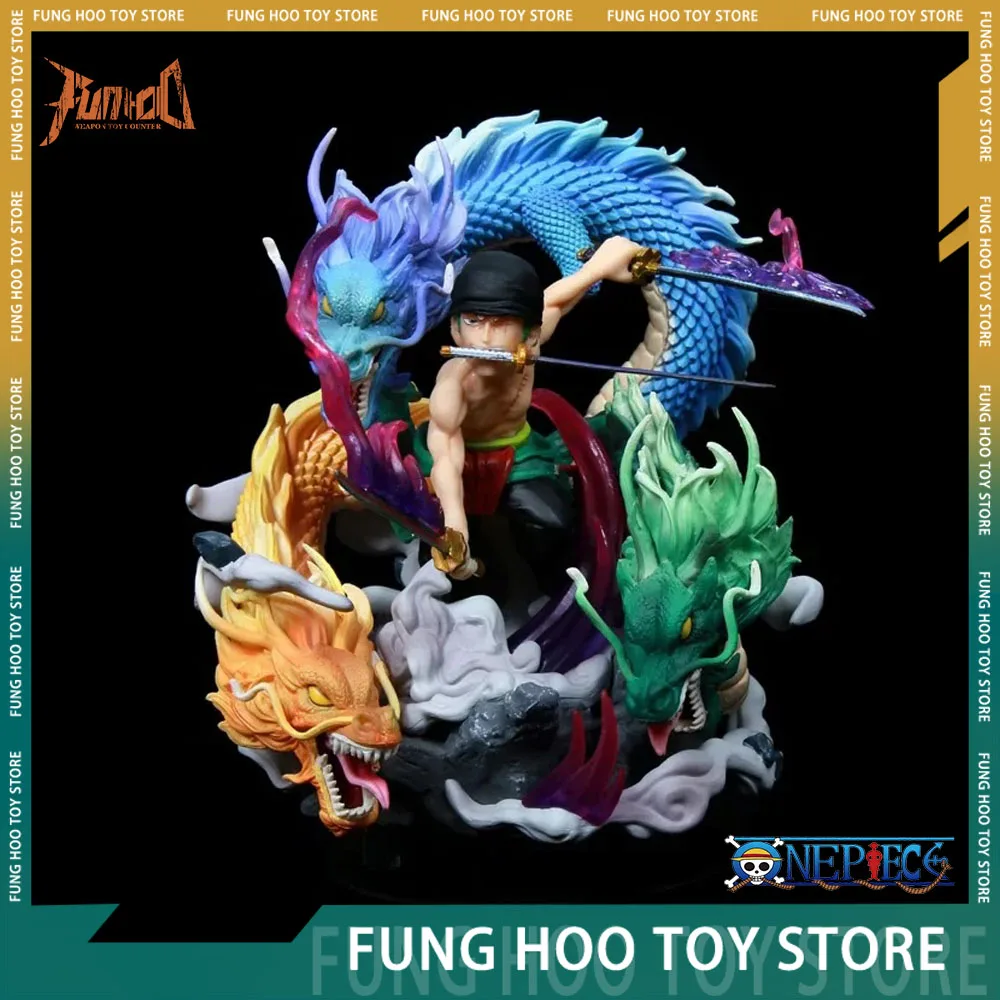 

18cm One Piece Zoro Anime Figures PVC Three Dragons Tornado Style Action Figurine GK Statue Model Doll Collection Toy Xmas Gifts