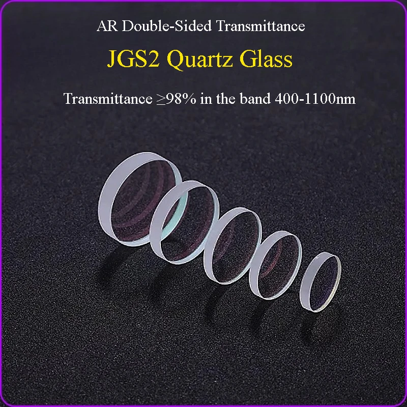 

1 шт., линзы из кварцевого стекла JGS2 5-20 мм, мини-круглые квадратные, кислотно-щелочные, термостойкость, AR-покрытие, улучшение прозрачности