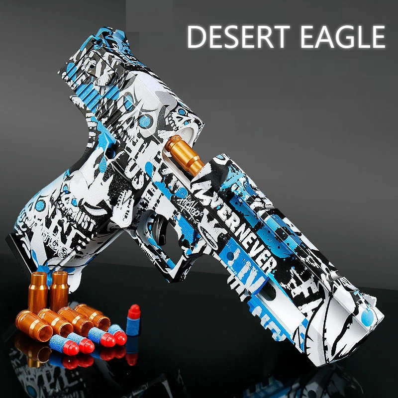 

Desert Eagle Shell Throw Pistol Glock Soft Bullet Toy Gun Pistola Blaster Launcher Airsoft Child Weapon Model Boys Birthday Gift