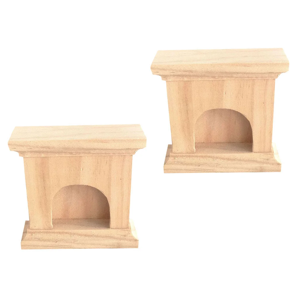 

2 Pcs Accessories House Decorations Home House Accessory Miniature Scene Home Decorations Wooden Accessory Child Toy