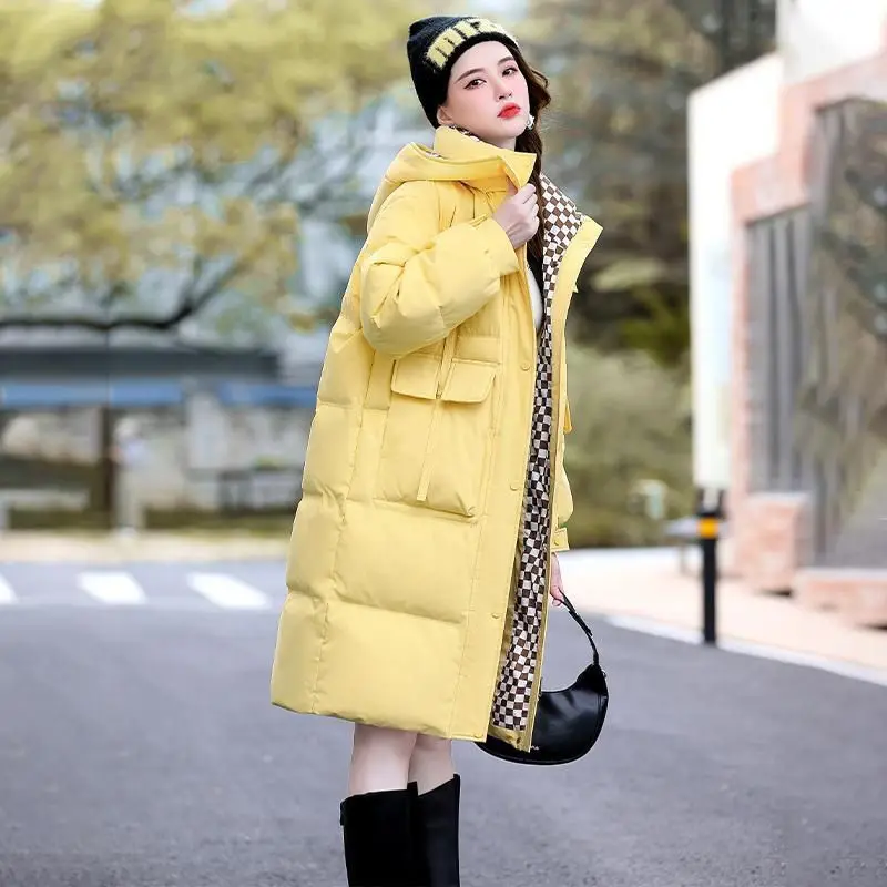 Women Winter Down Padded Jacket 2023 New Women Warm Thick Zipper Coat Loose Hooded Parkas Female Outwear Winter Jacket S78