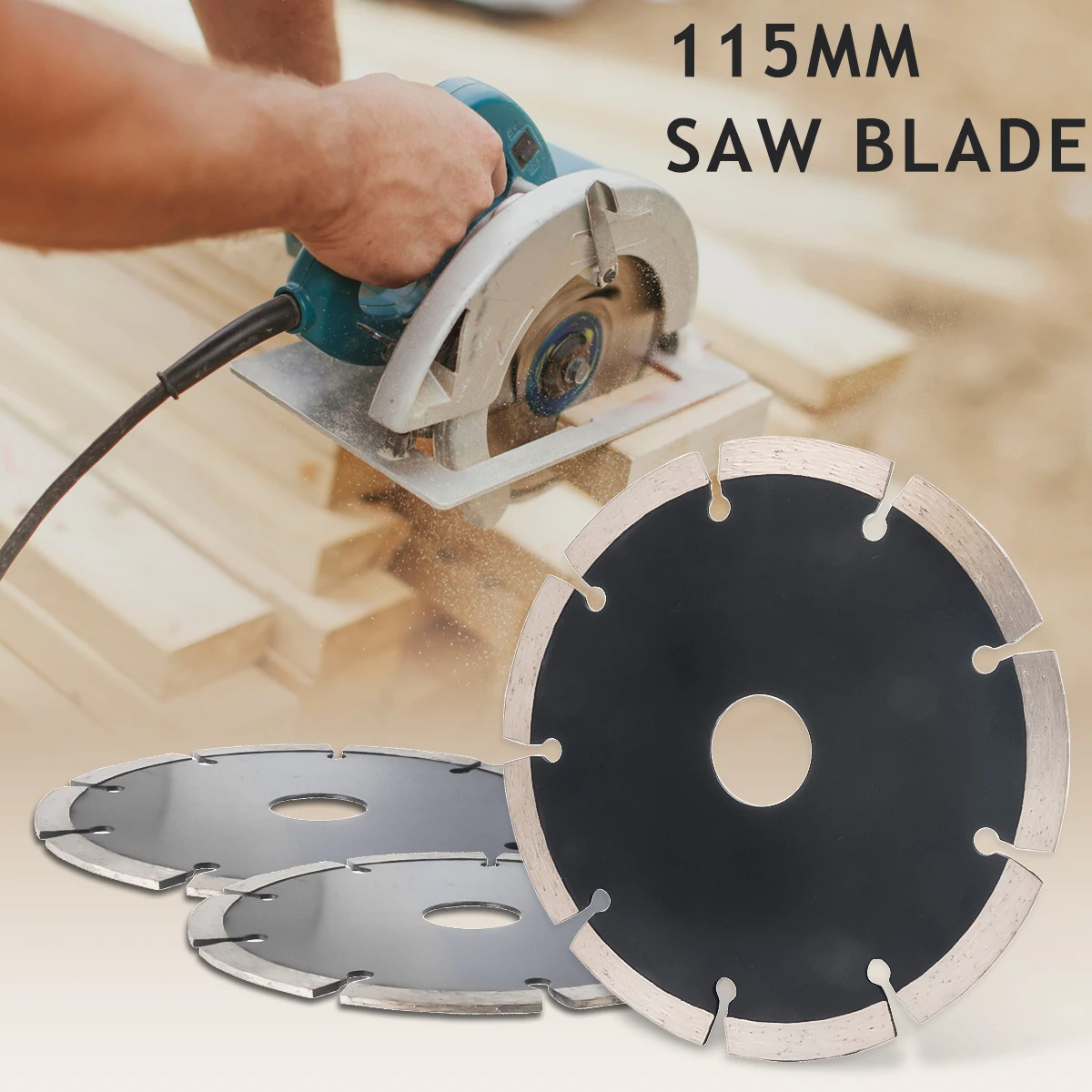 

Дисковая пила 115 мм, металлический сплав для мрамора, гранита, бетона и других камней, профессиональная резка