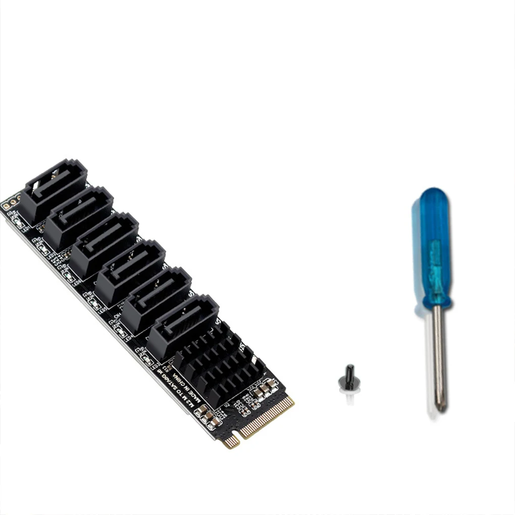 M.2 NVME PCI-E PCIE X4 X8 X16 до 6 портов 3 0 SATA адаптер карты Riser III ASM1166 Гбит/с шасси сервер ПК