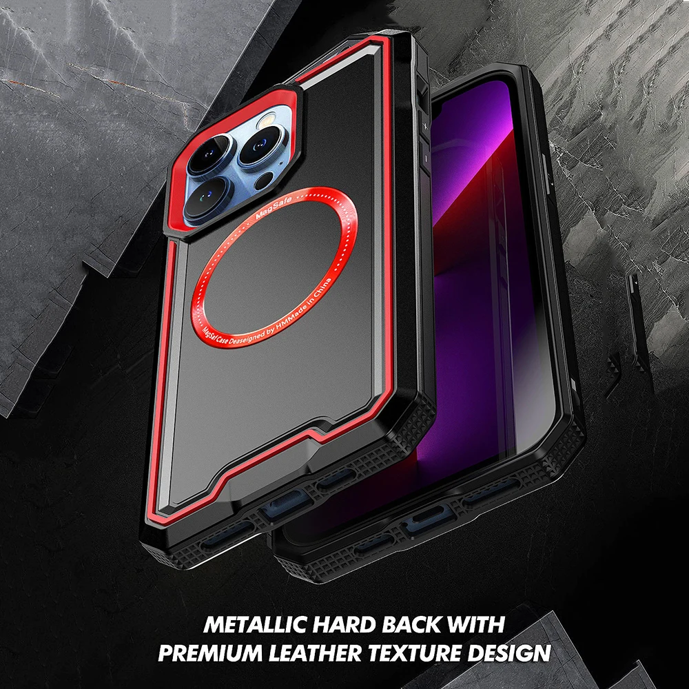 

Military Grade Armor Shockproof Case For iPhone 11 13 14 Pro Max 8 Plus Magsafe Heavy Duty TPU Bumper Hard Plastic Back Cover