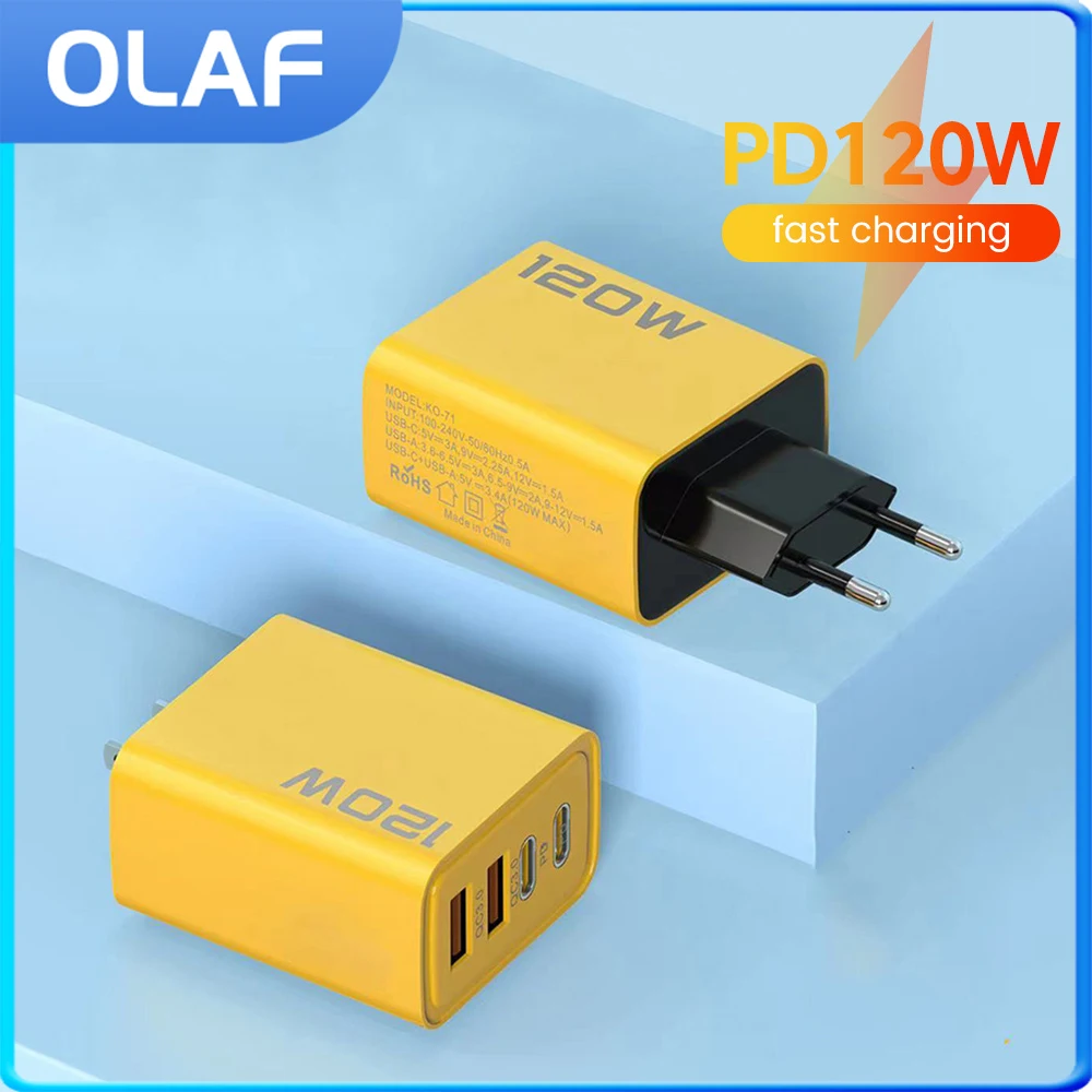 Зарядное устройство с 4 портами USB A + Type C 120 Вт