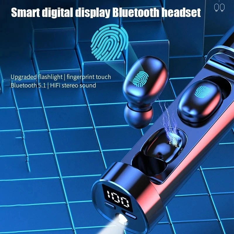 

Mini Earbuds N21 TWS Touch Control LED Display Wireless Bluetooth-compatible Sports Earphones With Microphone In Ear Headsets