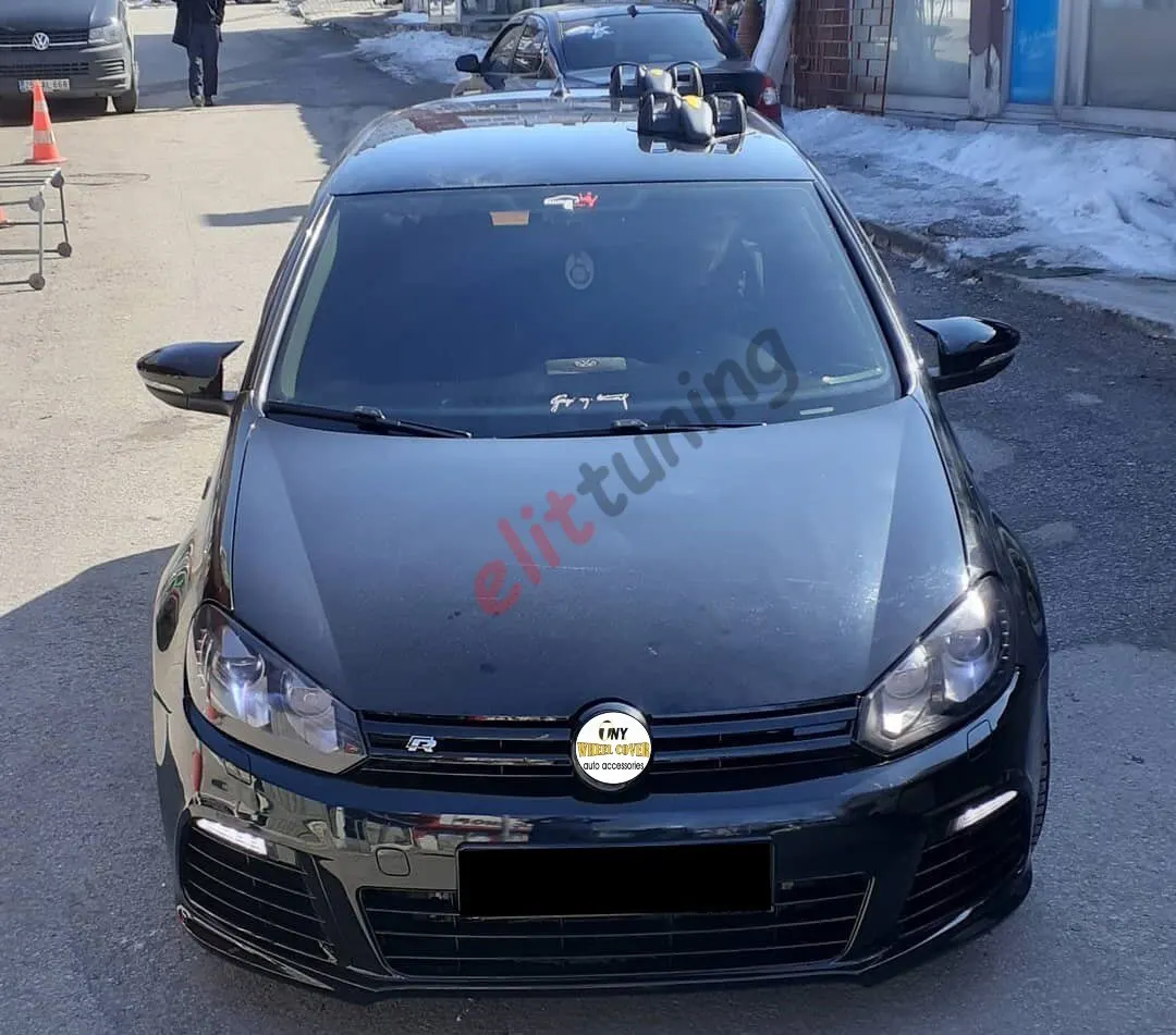Чехол для зеркала автомобиля задняя крышка Golf 6 2008 2012 черный из АБС пластика
