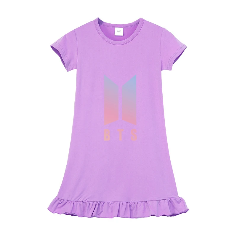 

2 6 8 10 12 15 Years Baby Girl Nightgown Kids Pajamas Home Pajamas Summer Girls Pajamas T Shirts Long Pajamas Outfits