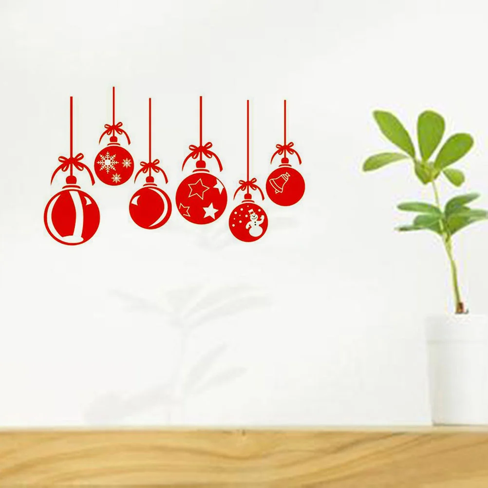 

Christmas Window Sticker Stickers Decals Wall Doorclingsdecorationsmerry Decor Winter Bauble Wallpaper Windows Bedroom Home