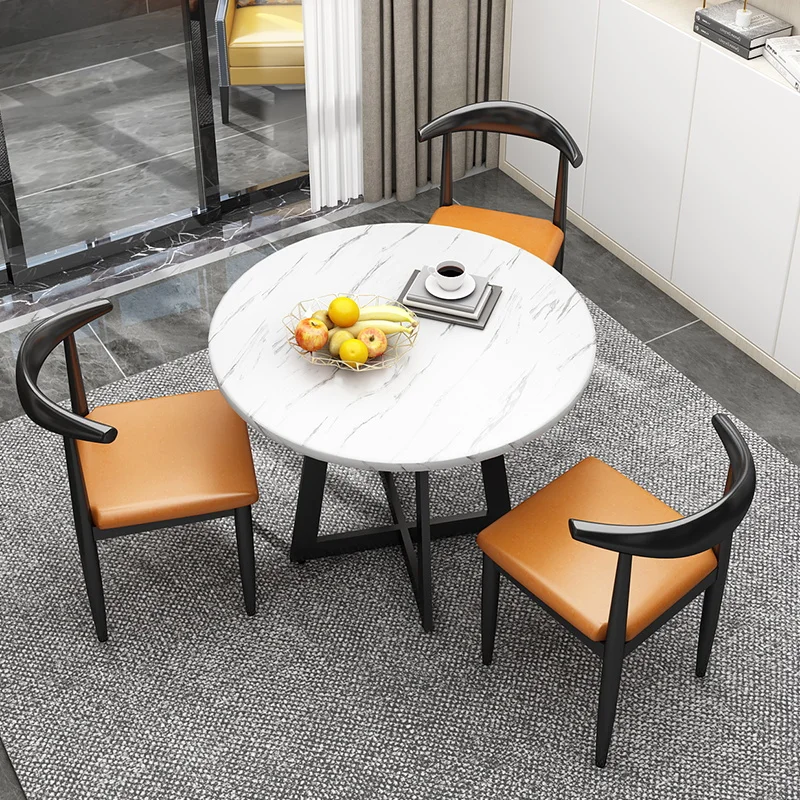 

Conference Round Dining Tables Side Marble Glass Balcony Dining Tables Center Hotel Coffee Mesas De Jantar Kitchen Furniture