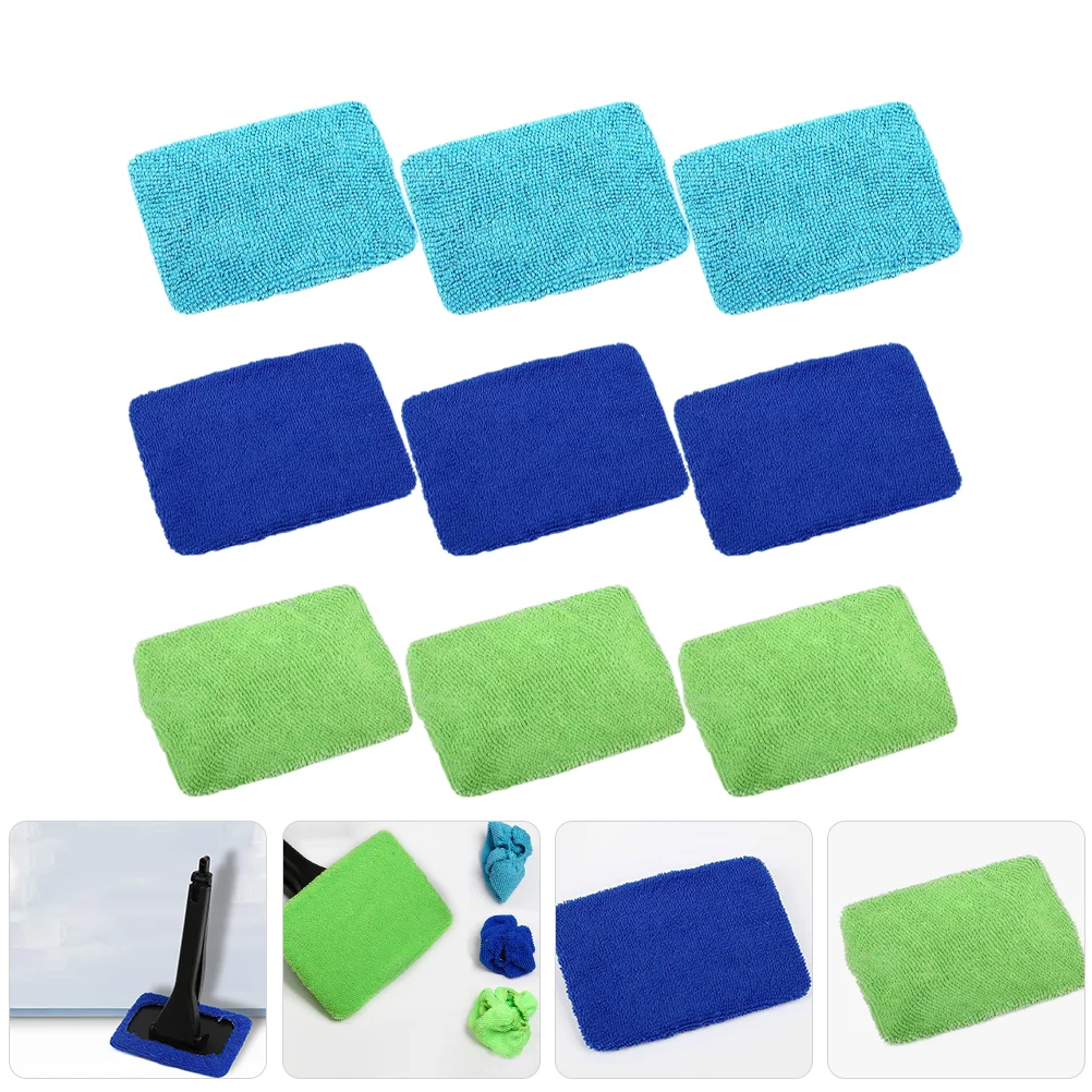 

9 Pcs Cleaning Cloths Window Scrubbing Glass Cleaner Car Washing Cover Tool Vehicle Windshield