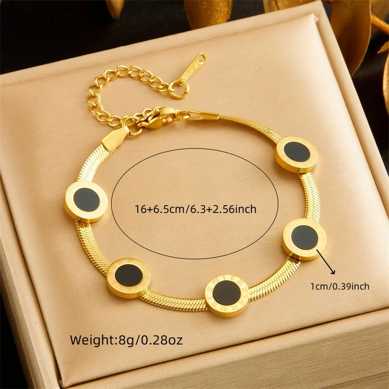 Женский браслет из нержавеющей стали MEYRROYU черный и белый браслет-бабочка 316L не