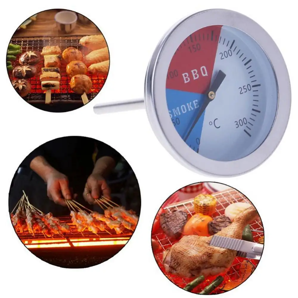 

Bbq Smoke Grill Oven Temperature Gauge Steel Barbecue Hot Bbq Smoker Grill Thermometer 300 Degrees Thermometer Wholesale Newest