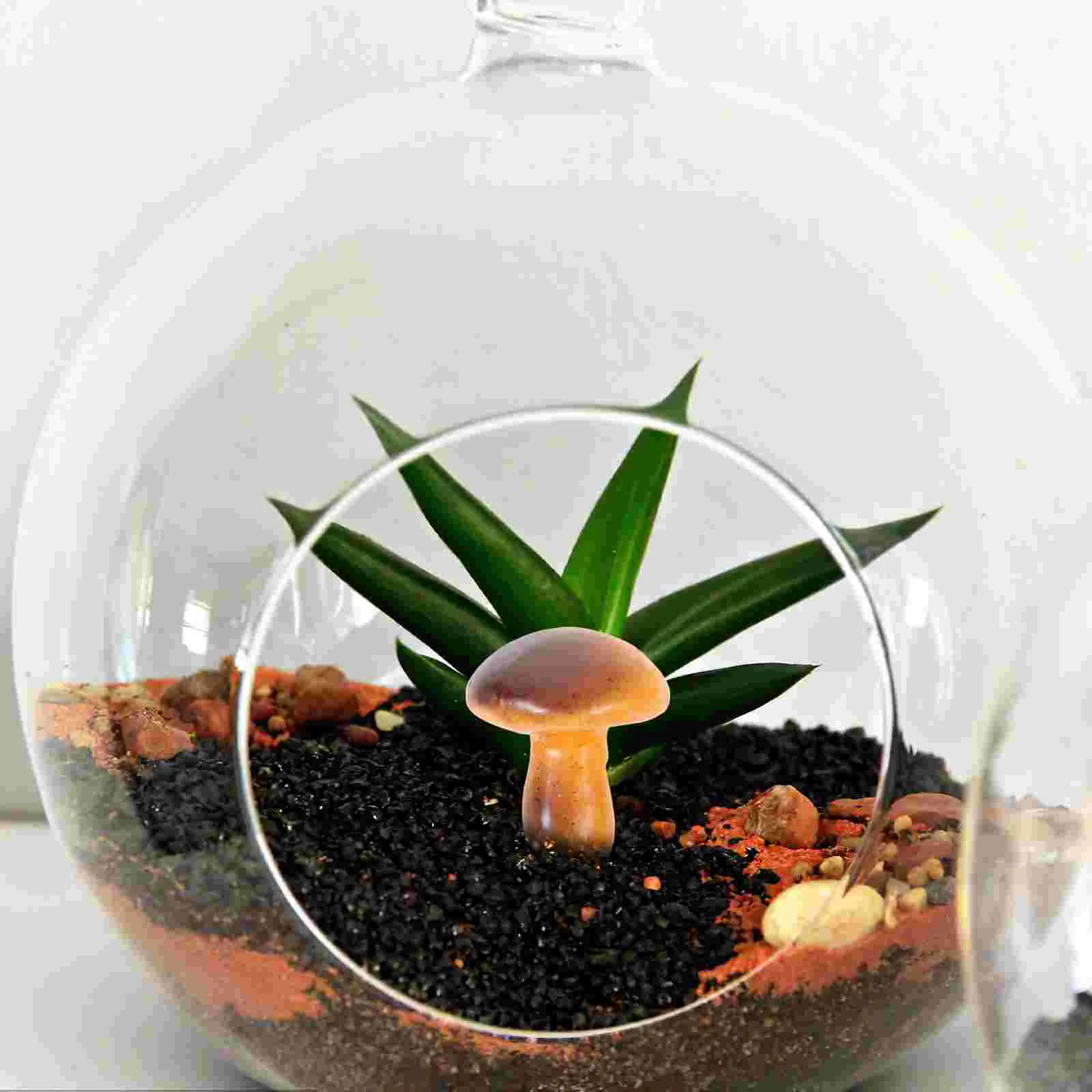 100 шт. растение в горшке мини-статуя гриба кукольный домик бонсай украшение из