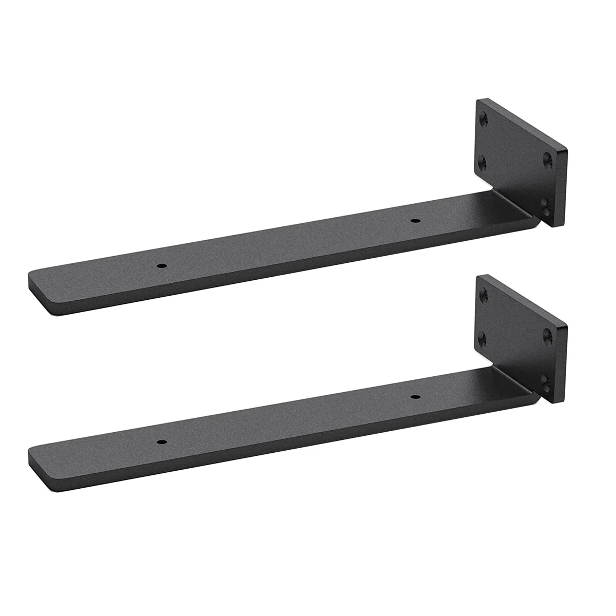 

Duty Shelf Brackets , 2 Pack Floating Shelf Brackets, Rustic Industrial Shelf Brackets with Modern Iron Finish 8 Inch