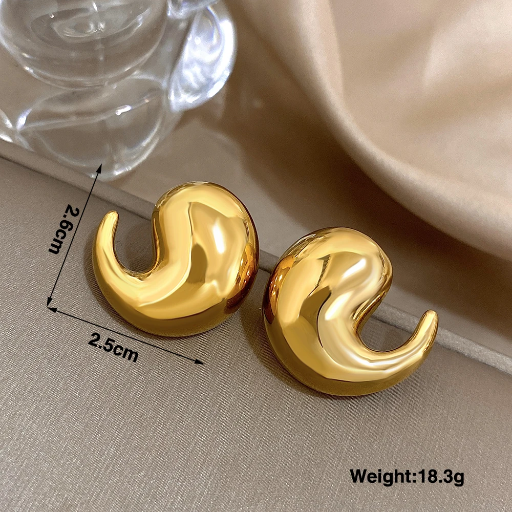 Женские серьги-гвоздики из нержавеющей стали 1 пара