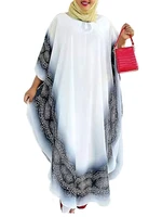 md african dashiki print dresses for women plus size chiffon boubou with inner dress muslim dubai abayas turkey wears outfits