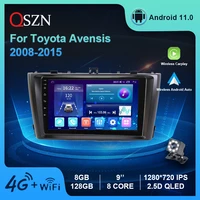 8128g for toyota avensis 2008 2015 car radio dsp carplay auto multimedia player gps 4g wifi ips android 11 stereo autoradio
