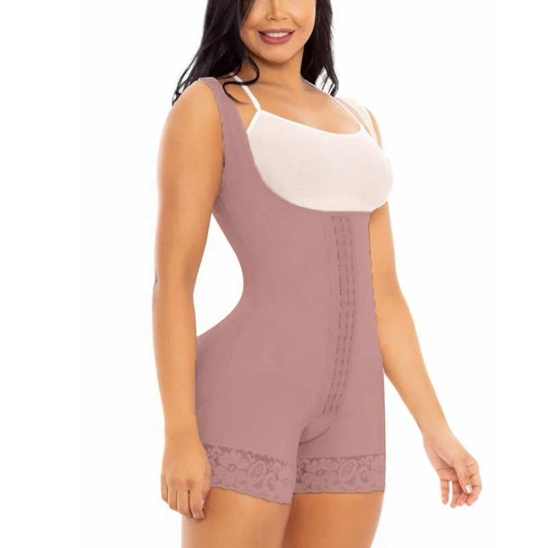 Postpartum Body Shaper Shapewear for Pregnant Women Seamless Corset Tummy Control Colombian Girdle Lace Zipper OpenBust Bodysuit