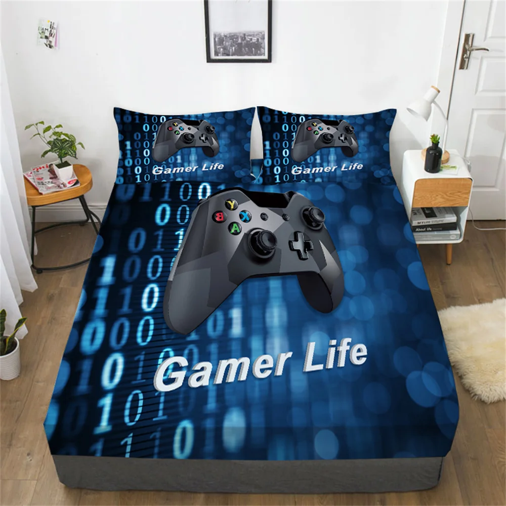 

Bedding Covers Sheets 3D Game Print Boy Home Textile Decoration Queen King Size Pillowcase Fitted Sheet Bed Cover Bedspreads