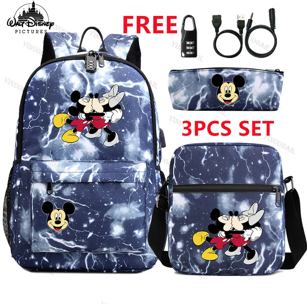 Рюкзак Mick с изображением Микки Мауса из Диснея замком An-ti и USB-портом