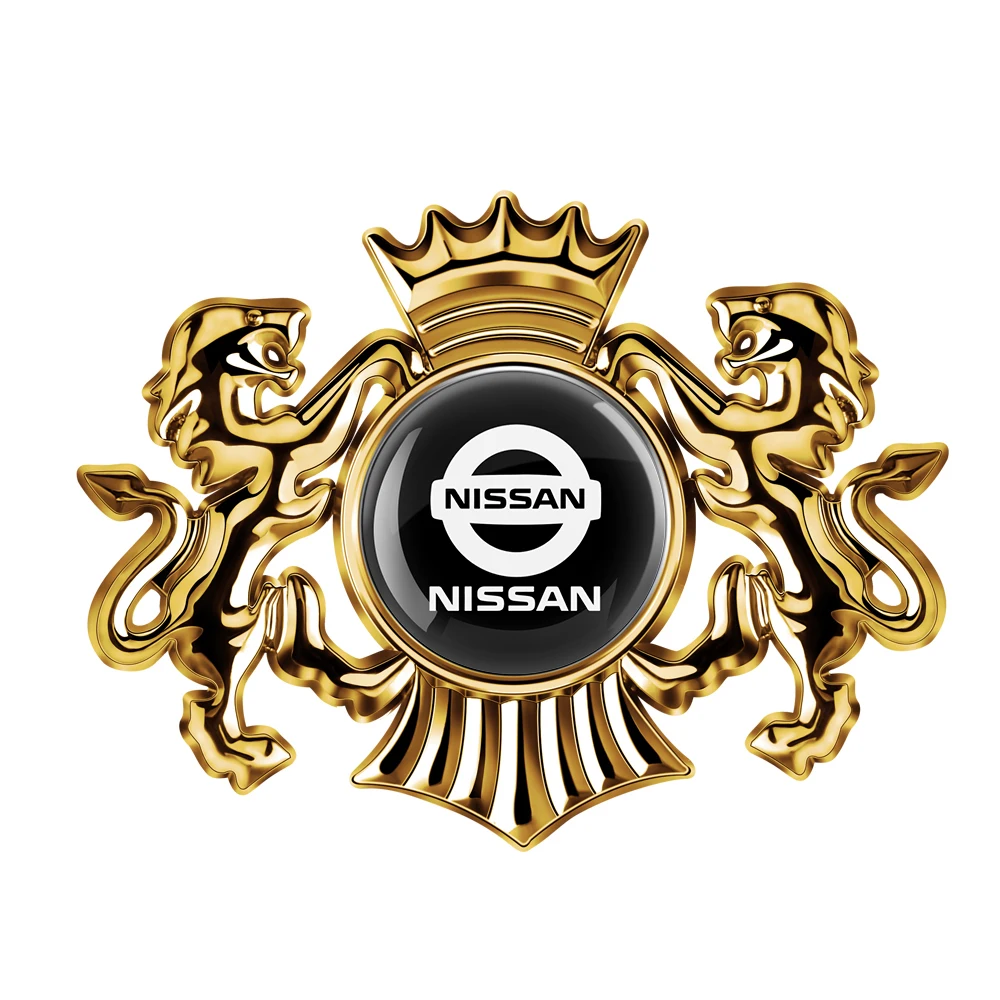 

1 шт., стильная наклейка для украшения багажника автомобиля, 3D металлическая наклейка с эмблемой в виде льва и короны для Nissan Nismo X-Trail Almera Qashqai Note j10