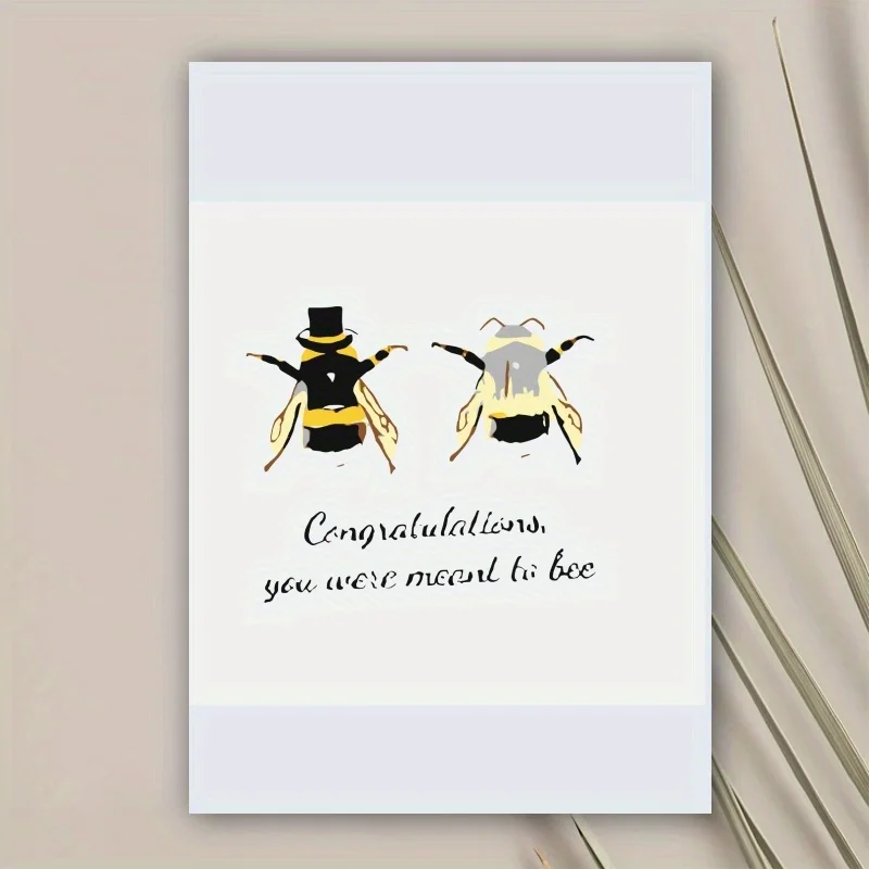 1 Шт. Романтическая Свадебная Открытка Happy Marital Life Wishing Card Для Мужа И Жены