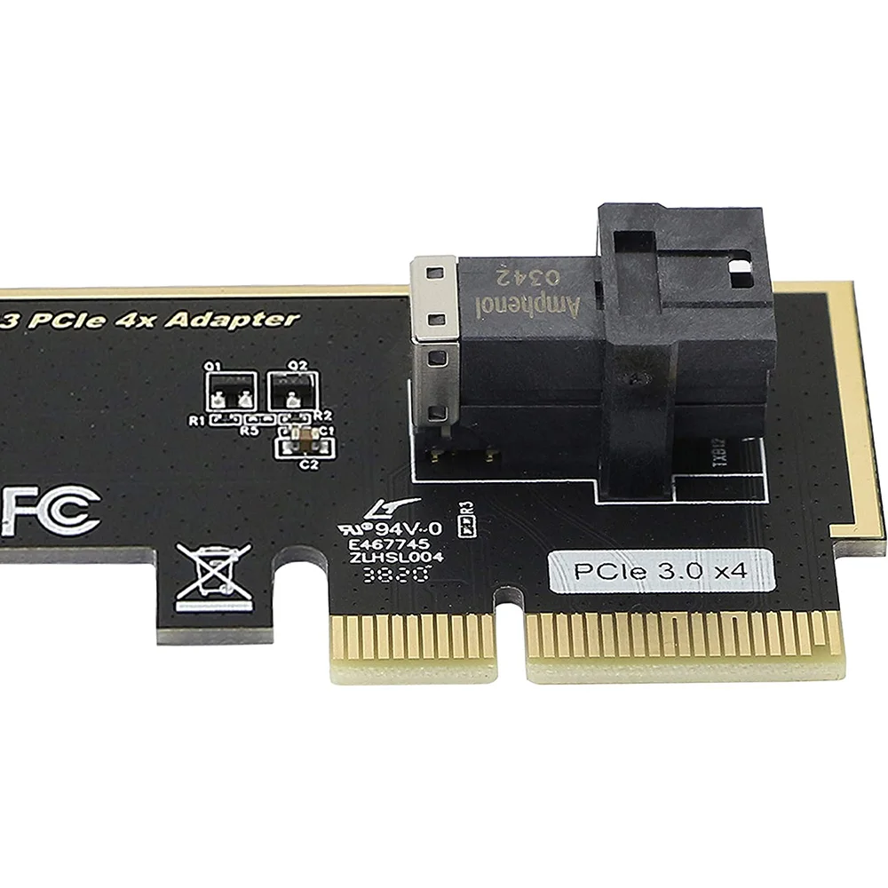 Адаптер PCI Express для телефона адаптер PCIe NVMe U.2 SSD - 2 5 &quotNVMe PCIE 4X совместим со слотом X4