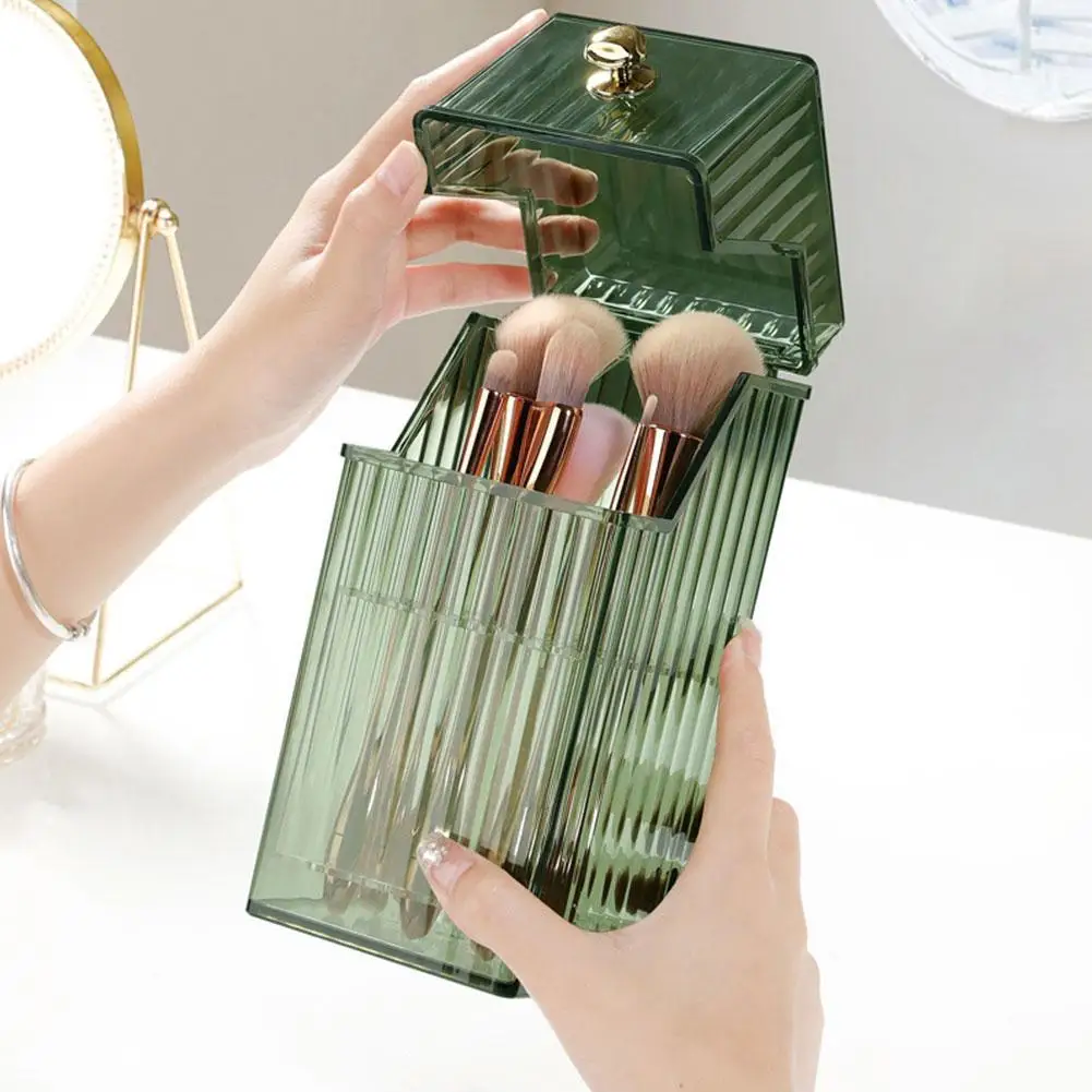 

1Pcs Transparent Makeup Brushes Organizer Eyebrow Pencil Mascara Box Brush Lid Eyeliners Storage Lipstick Holder With Cosme F9E0