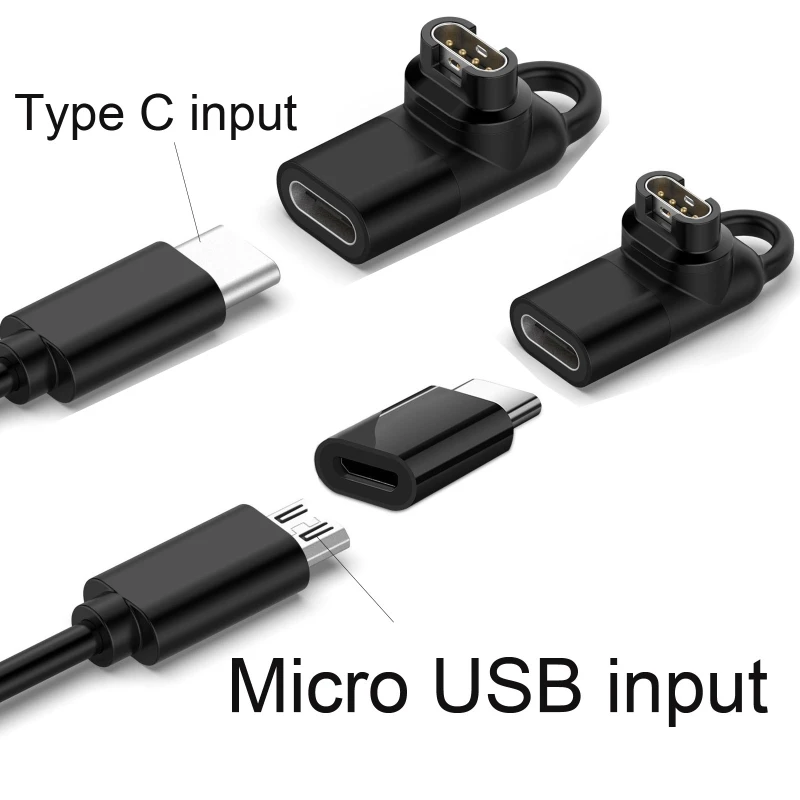 USB C к 4-контактному разъему для зарядки адаптер Micro Forerunner 45/45S/245 Быстрая и