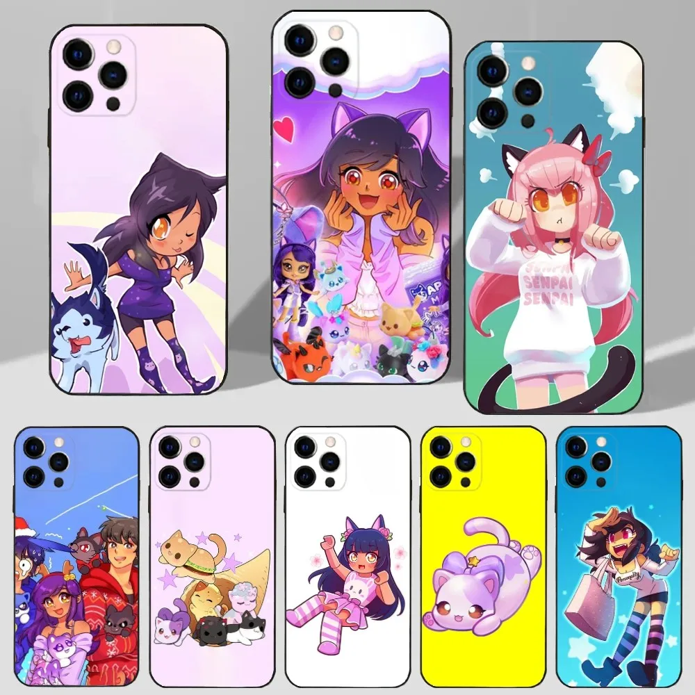 Чехол для телефона Anime A-Aphmaus M-Meows iPhone 16 15 14 13 12 11 Plus Pro Max XS X XR SE Mini 8 7 мягкий